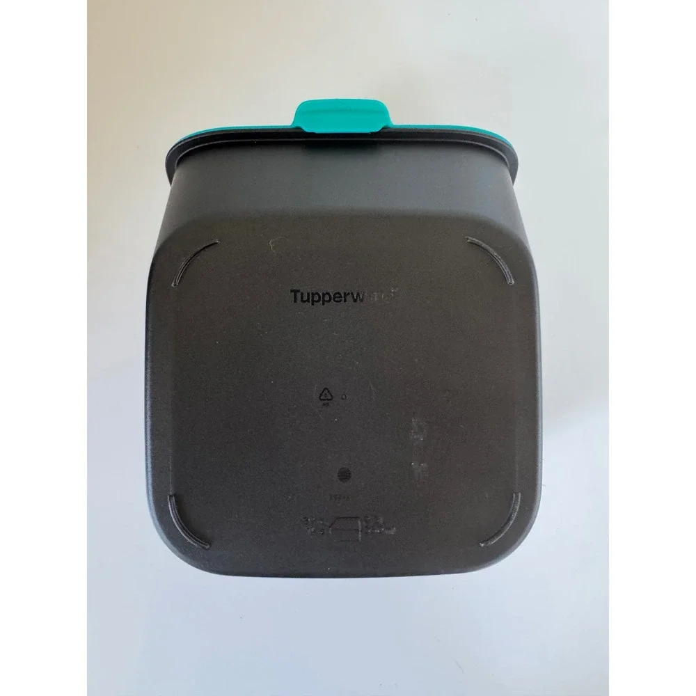 Tupperware Garlic-N-All Keeper Teal Black Small Ventilated Pantry Storage 2.3L